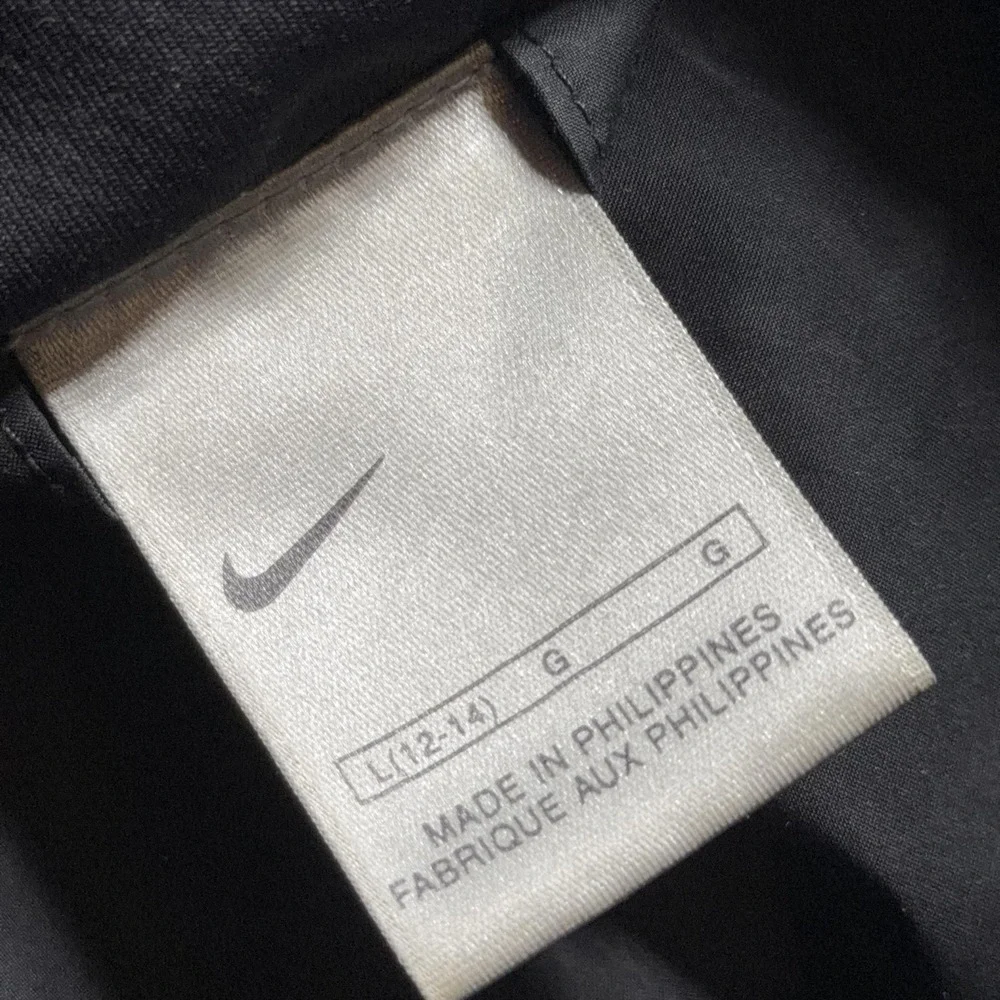 VTG Nike Jacket Youth Large 12-14 Gray Quilted Puffer Full Zip‎ Insulated Y2K